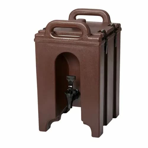 Cambro 100LCD131 Camtainer 1-1/2 Gallon Insulated Dark Brown Beverage Dispenser