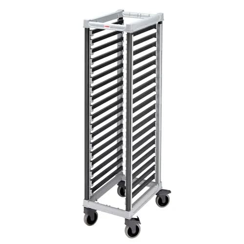 Cambro UGNPR11F18480 Camshelving 18-Full Size Speckled Gray Food Pan Trolly 23-3/4"W X 17-1/4"L X 67-1/5"H