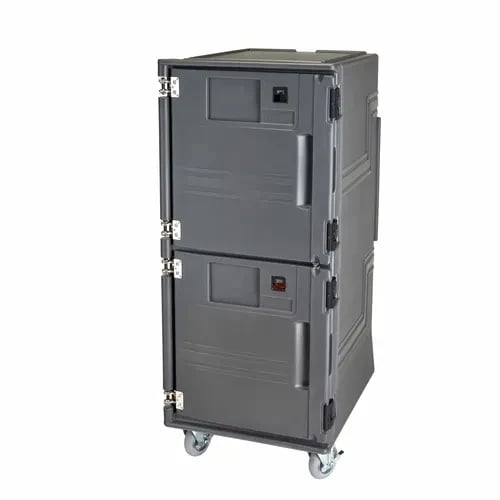 Cambro Pro Cart Ultra PCUCCSP615 Electric Charcoal Gray Cold Front Loader Food Carrier