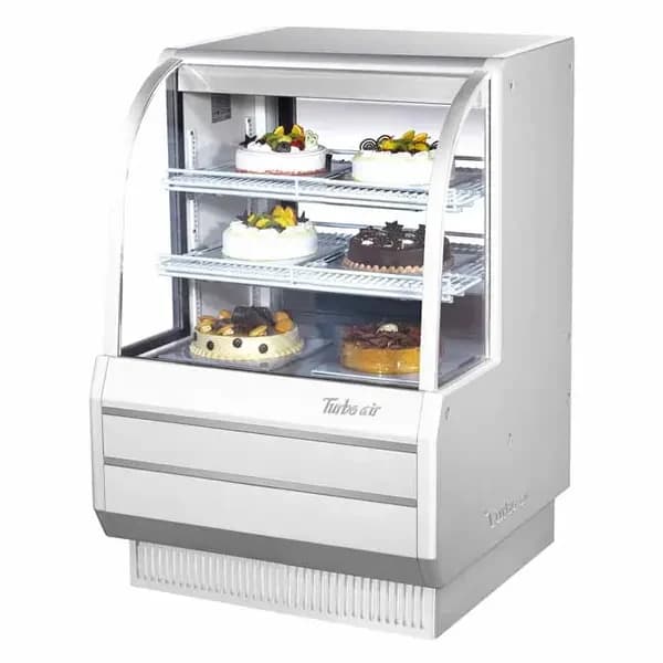 Turbo Air TCGB-36-W-N Refrigerated White Bakery Display Case 36-1/2"W