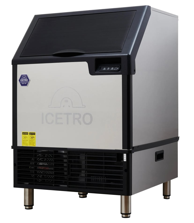 Icetro Ice Machine Parts — Icetro IU-0220 IU-0220-AH Undercounter Ice Machine Air Cooled Condenser Up To 202 Pounds Per Day Production Capacity Cube, Half Cube Style Ice — 115V, 1PH