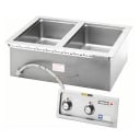 Wells MOD-200TDM 208/240V Drop-In 2-Well Warmer with Drain Manifold