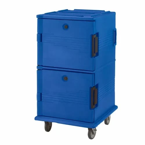 Cambro Ultra Cam Cart UPC1600SP186 Insulated Navy Blue Front Loader Food Carrier