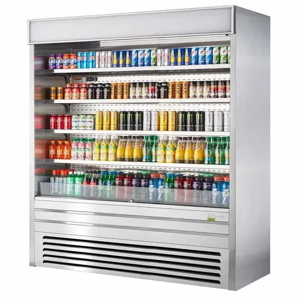 Turbo Air TOM-72ES-N Stainless Steel Vertical Air Curtain Open Display Merchandiser 72"W