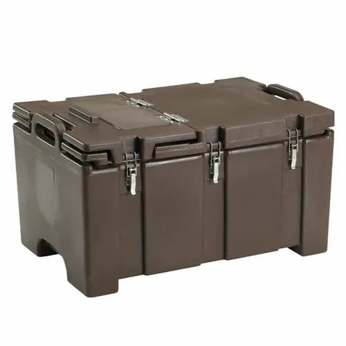 Cambro 100MPCHL131 Camcarrier Dark Brown Top Loader 8" Deep
