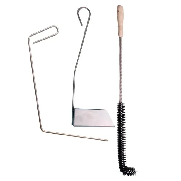 Patriot 3-Piece Commercial Deep Fryer Cleaning Kit with Clean Out Rod, Crumb Scoop, and L-Tip Brush