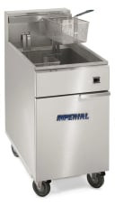 Imperial IFS-75-EU Pro Series Electric Freestanding Tilt-Up Ribbon Fryer 1 Vat 75 Pound Heavy-Duty Mechanical Thermostat Control — 208V, 3PH