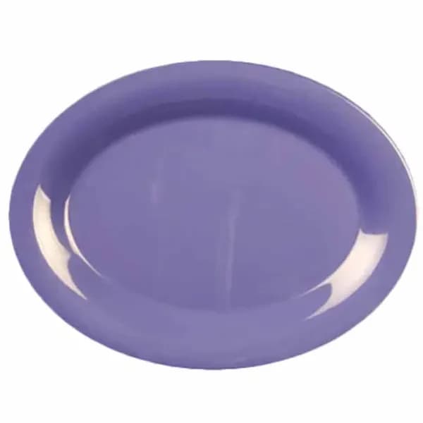 Thunder Group CR212BU Purple 12" x 9" Oval Melamine Platter | Case of 12