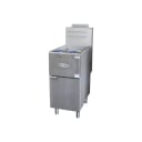 Serv-Ware SGF-40N 40 lb Natural Gas Floor Fryer 120,000 BTU (3 Burners)