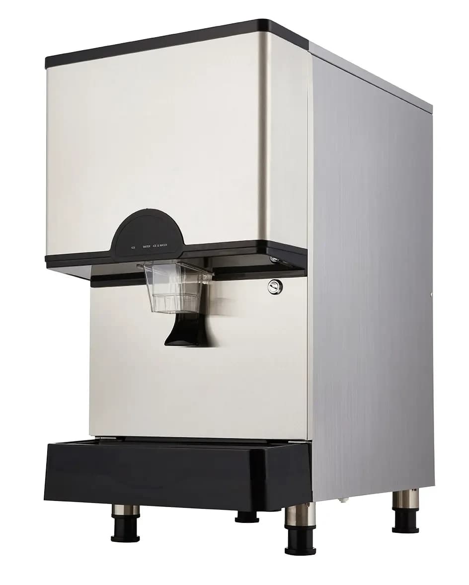 Icetro ID-0300-AN Countertop Ice and Water Dispenser 282 Pound Daily Production 11 Pound Storage Lever Dispense Nugget Style Ice — 115V, 1PH