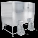 Kloppenberg DISP-2000-IBU Freestanding Ice Bagging/Dispensing Bin 2254 Pound Capacity Foot Pedal Actuation Cube Style Ice — 240V, 1PH