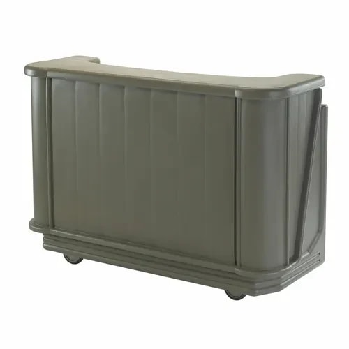 Cambro Cambar BAR650194 Granite Sand Portable Bar 7-Bottle Speed Rail Portable Bar 67-1/2"W X 28-1/2"D X 47-1/2"H — main image