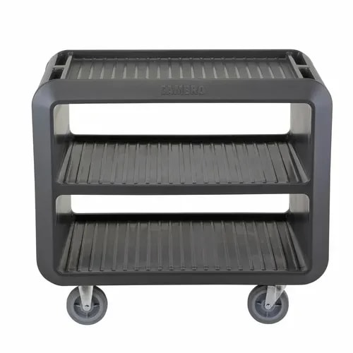 Cambro SC337615 3-Shelf 600 Lb. Capacity Charcoal Gray Utility Bus Cart — main image