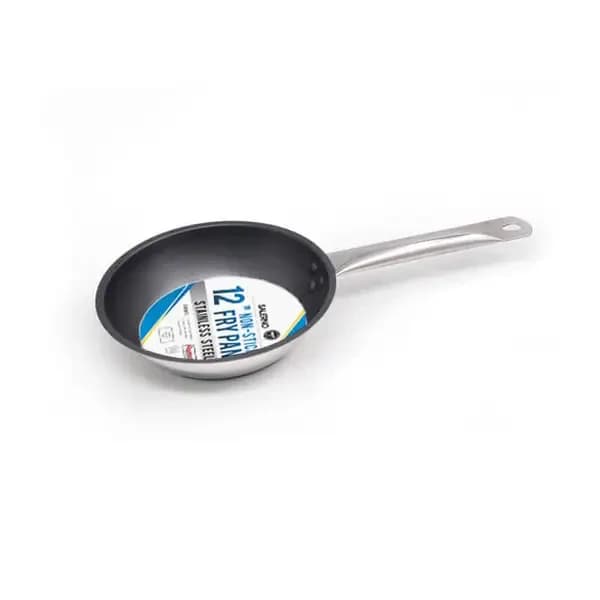 Salerno PKS-5741 Induction Ready Stainless Steel Non-Stick Fry Pan 12"W