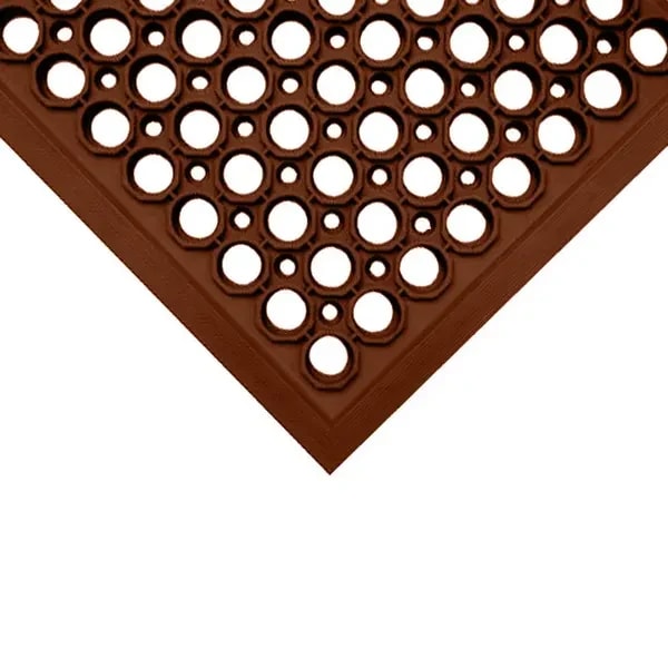 DRH110A-RED 3' x 5' Red Grease Resistant Kitchen Floor Mat with Beveled Edges — main image