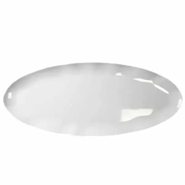 Thunder Group RF2024W White 24" x 10" Oval Melamine Platter | Case of 2