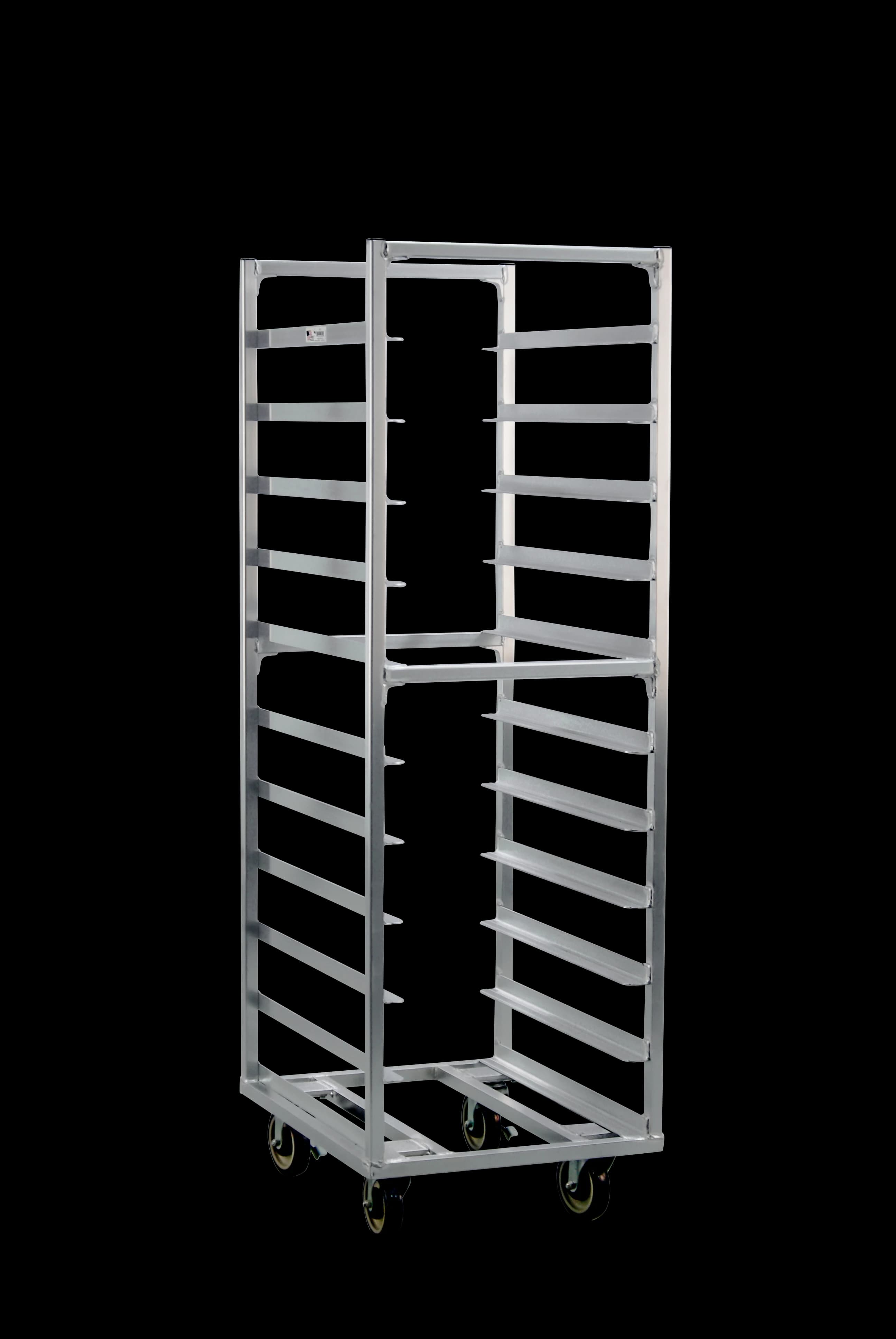 Carter-Hoffmann O8611 ® Portable Aluminum Pan Rack Single Width Open Style End-Loaded 11 Pan Capacity