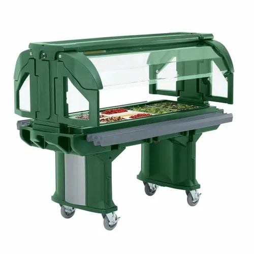 Cambro Versa Food Bar VBR6519 5-Pan Kentucky Green Cold Food Serving Counter — main image